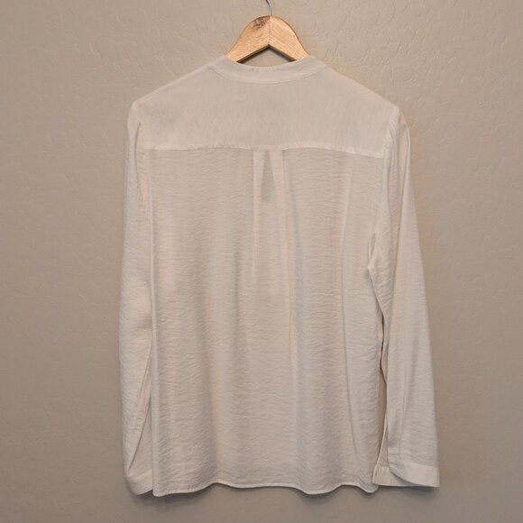 Patrizia Luca White Blouse with Zipper, Women's Large - Picture 4 of 4